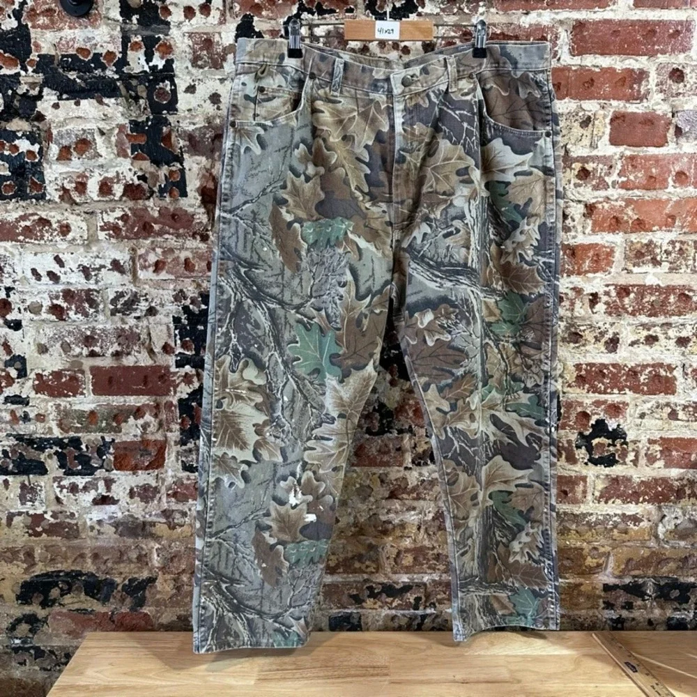 Wrangler Camo Pants Jeans Workwear Mens Measures 41x29 Hunting Outdoor